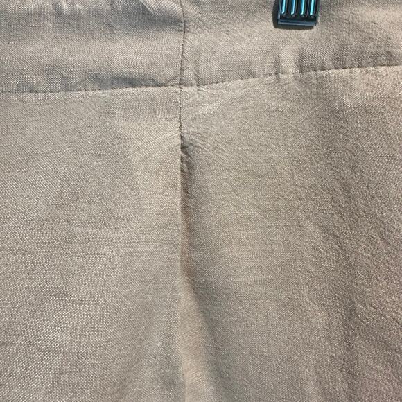 Loft Linen Blend Light Khaki Pull On Shorts Micro Mini Short Size XL Pockets - Picture 8 of 8